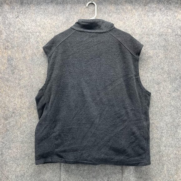 Columbia Vest Men's XXL Adult Gray PFG Outdoor Fleece Sleeveless Full Zip Logo - Picture 9 of 11